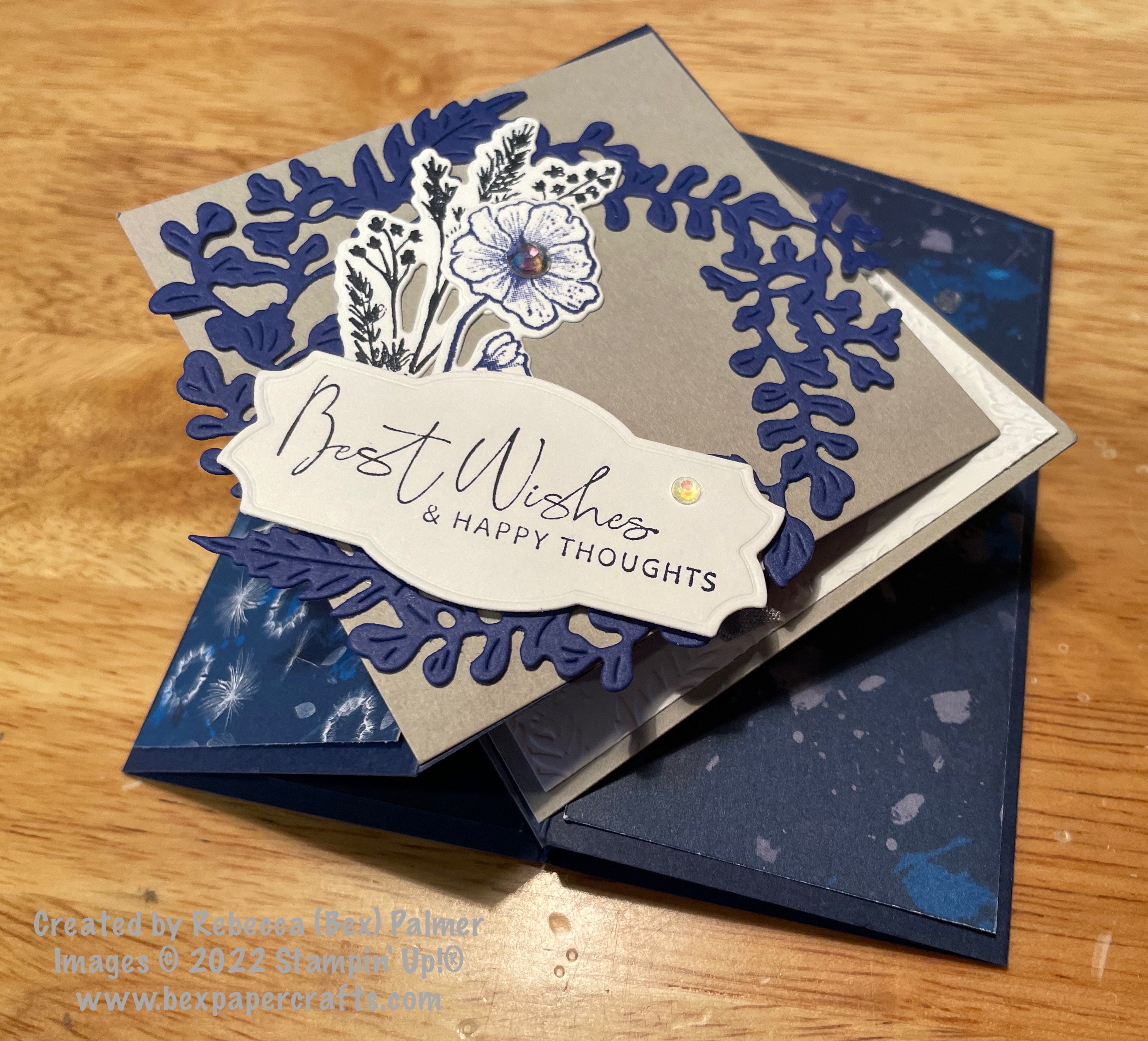 Triple Floating Diamond Card